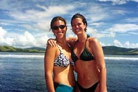 Liz and I on Rainbow Reef off the coast of Vanua Levu