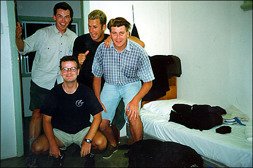 Sean, James, Gaven, and Andy on New Year's Eve -- Cairns, Australia