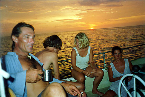 Sunset from the Wot Yot -- Andamon Sea, Thailand