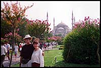 Mom and me in front of Blue Mosque :: Istanbul, Turkey