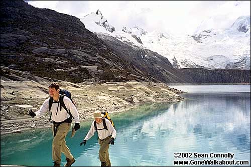 Ernie and Justin at Cuillicocha Lake -- Cordillera Blanca, Peru