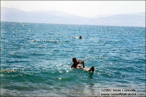 Tourist shot at the Dead Sea -- Dead Sea, Israel