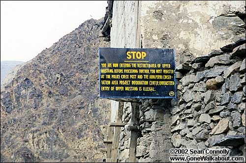 Warm welcome to the Mustang region -- Kagbeni, Nepal